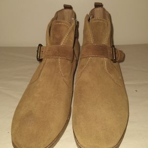 Franco Sarto, brown, suade, booty.